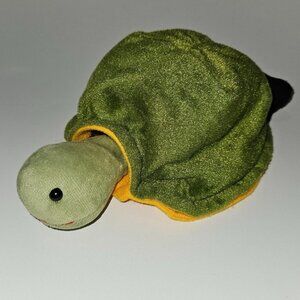 Green Turtle Tortoise Hand Puppet Plush 10" Long Beleduc Stuffed Animal Toy